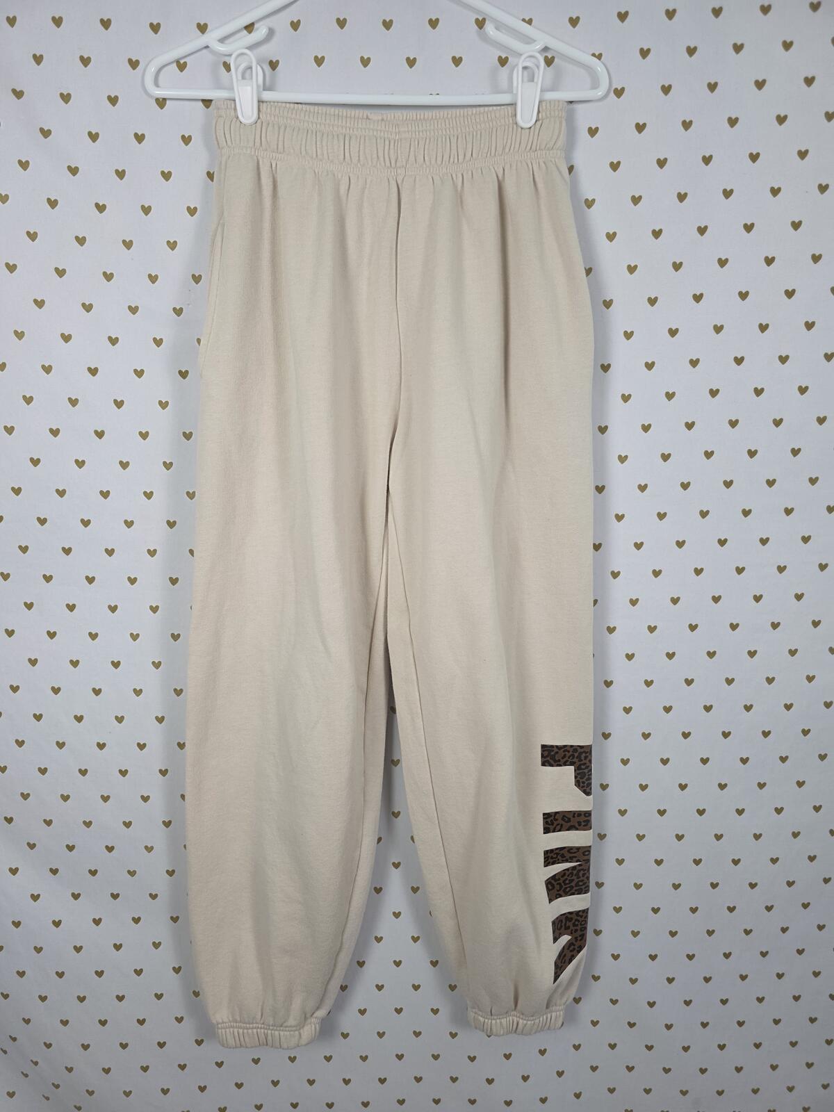 Victorias Secret Pink Cheetah Leopard Full zip Jacket Sweatpants Sweats SET XS