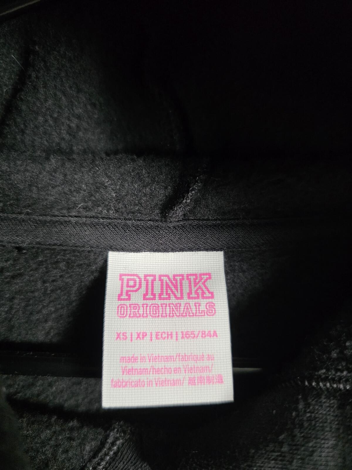 Victorias Secret Pink LOVE Campus Originals Pullover Hoodie Sweater XS Pockets