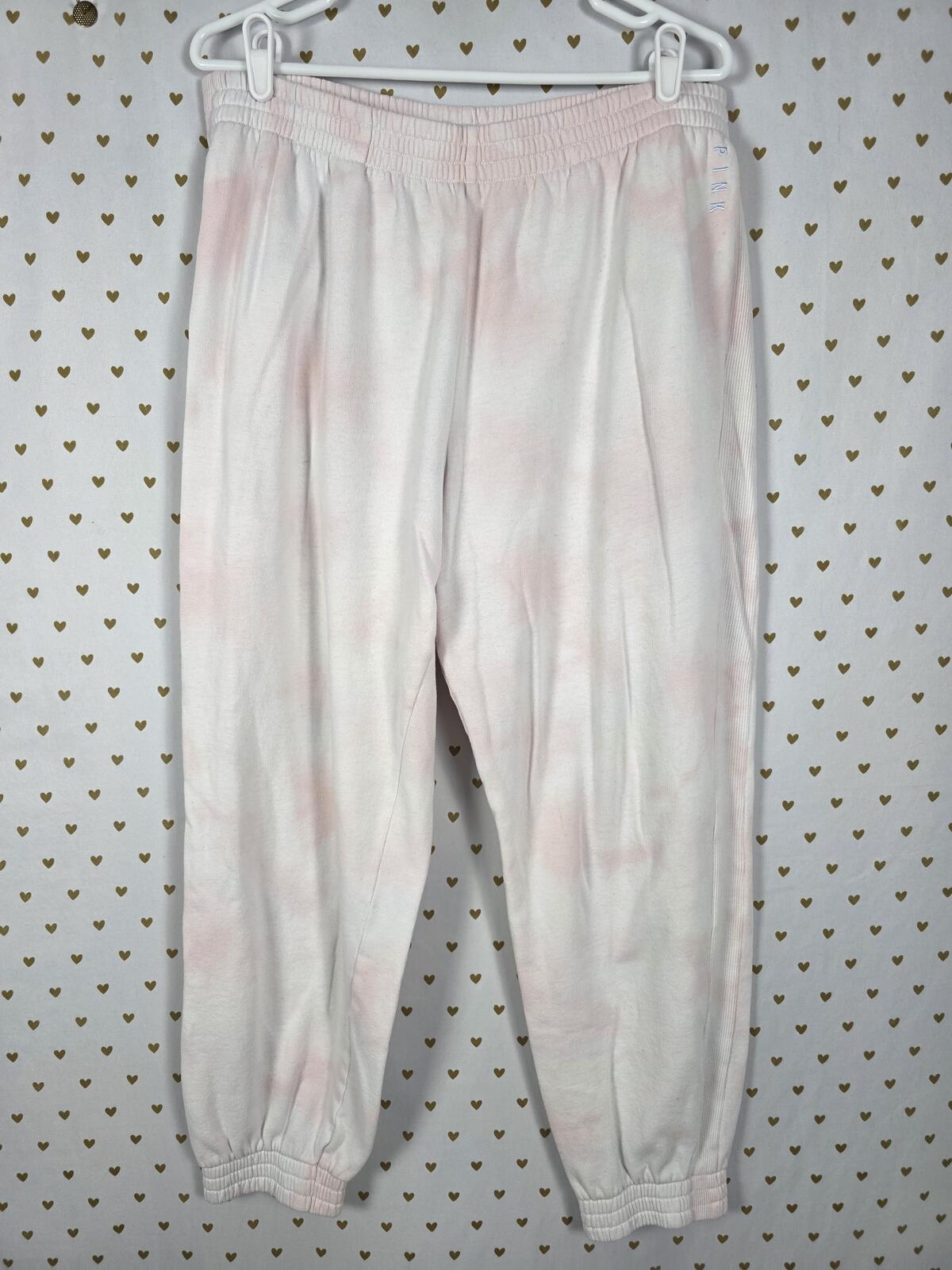 Victorias Secret Pink Tye Dye Full zip hoodie Sweatpants SET Large Sweats