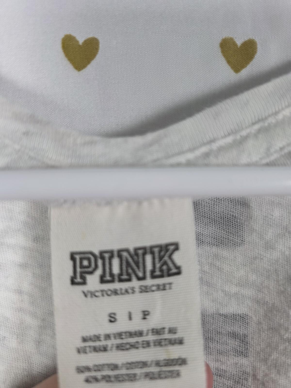Victorias Secret PINK USA Flag Bling American Tank Top Tee SMALL