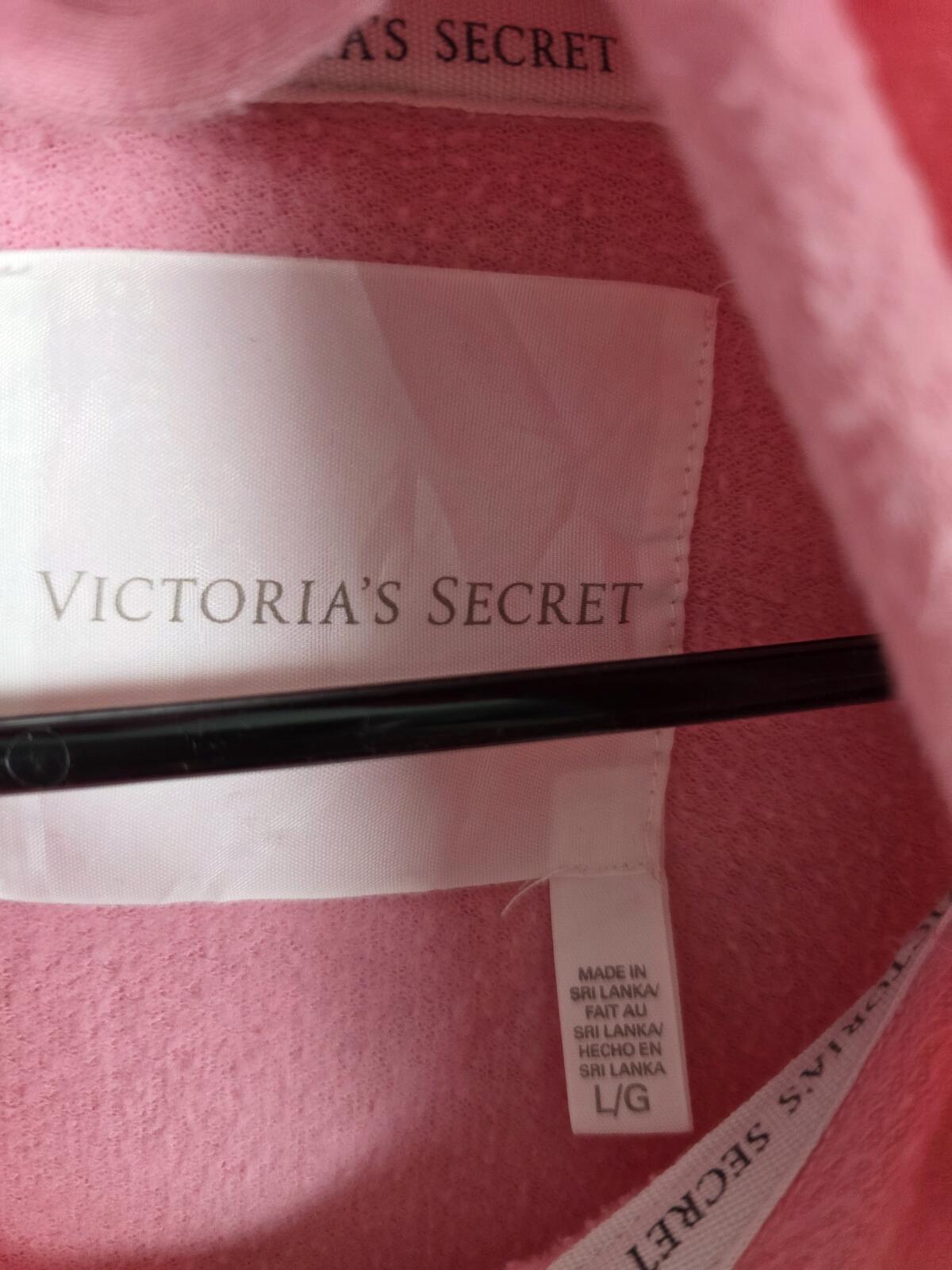 Victorias Secret Large Pink BLING WINGS angels Studded Full zip hoodie jacket