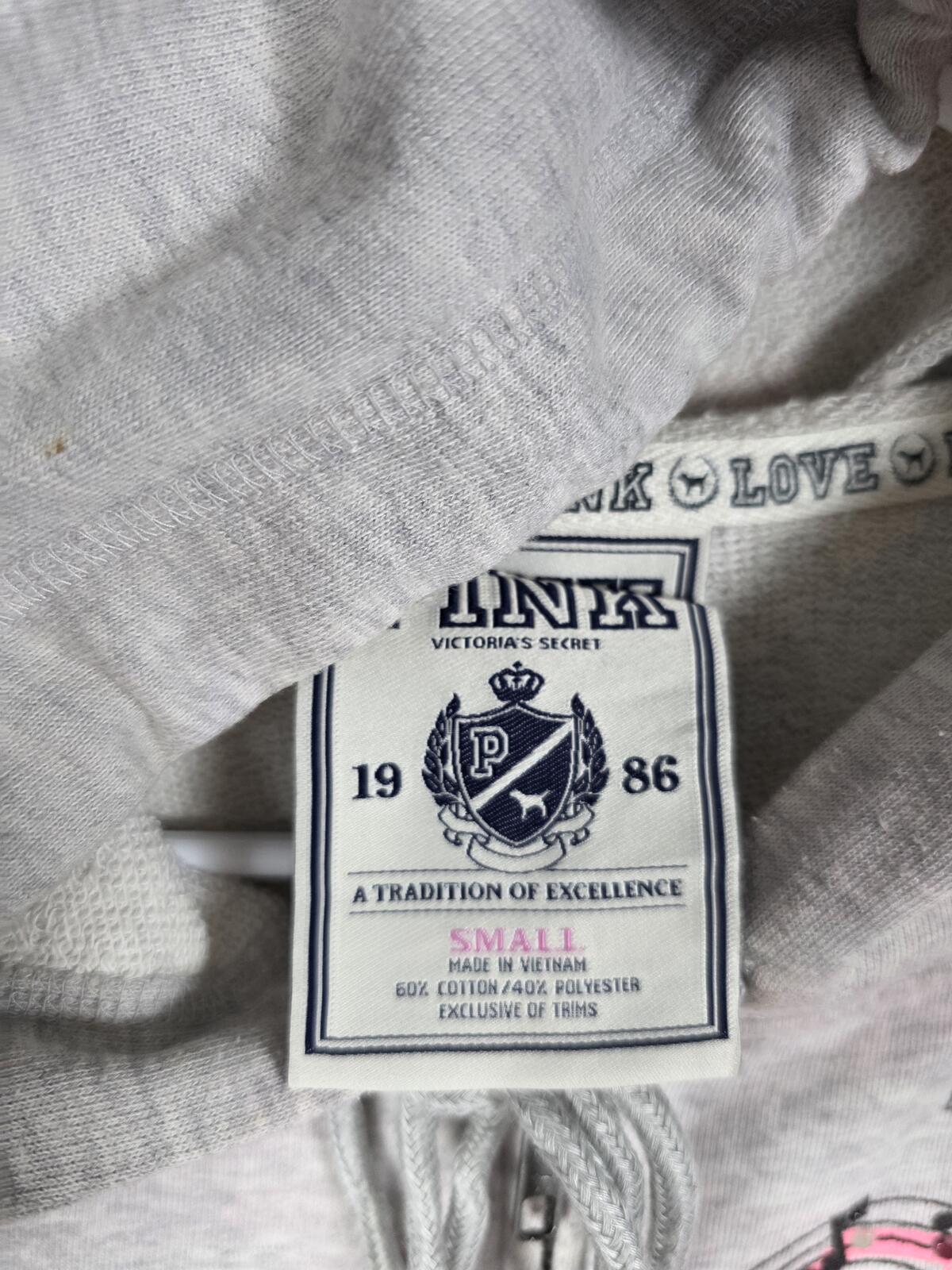 PINK Victoria's Secret Music Department Hoodie Studded Graphic Small