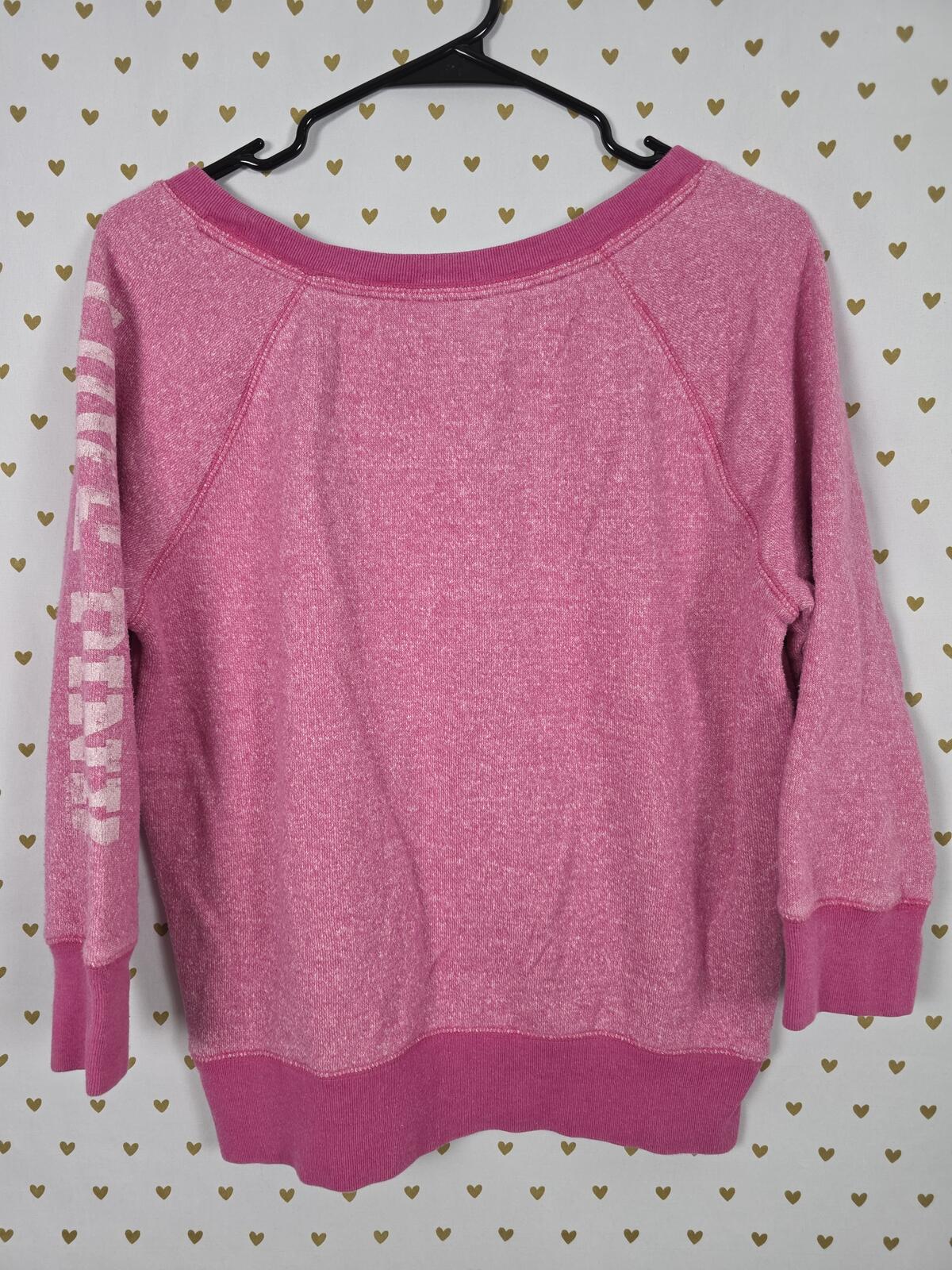Victorias Secret Pink Love Vintage y2k Sweater Shirt MEDIUM Crew