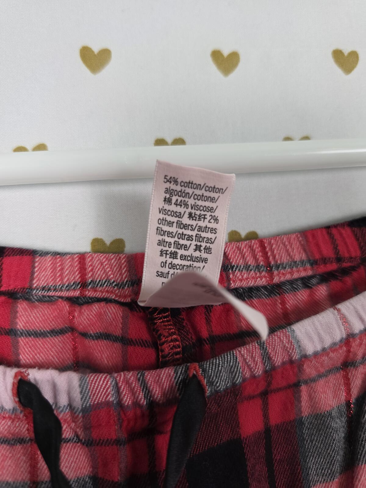 Victorias Secret Red Plaid Sleep Pants Pajama Bottoms PJ LARGE