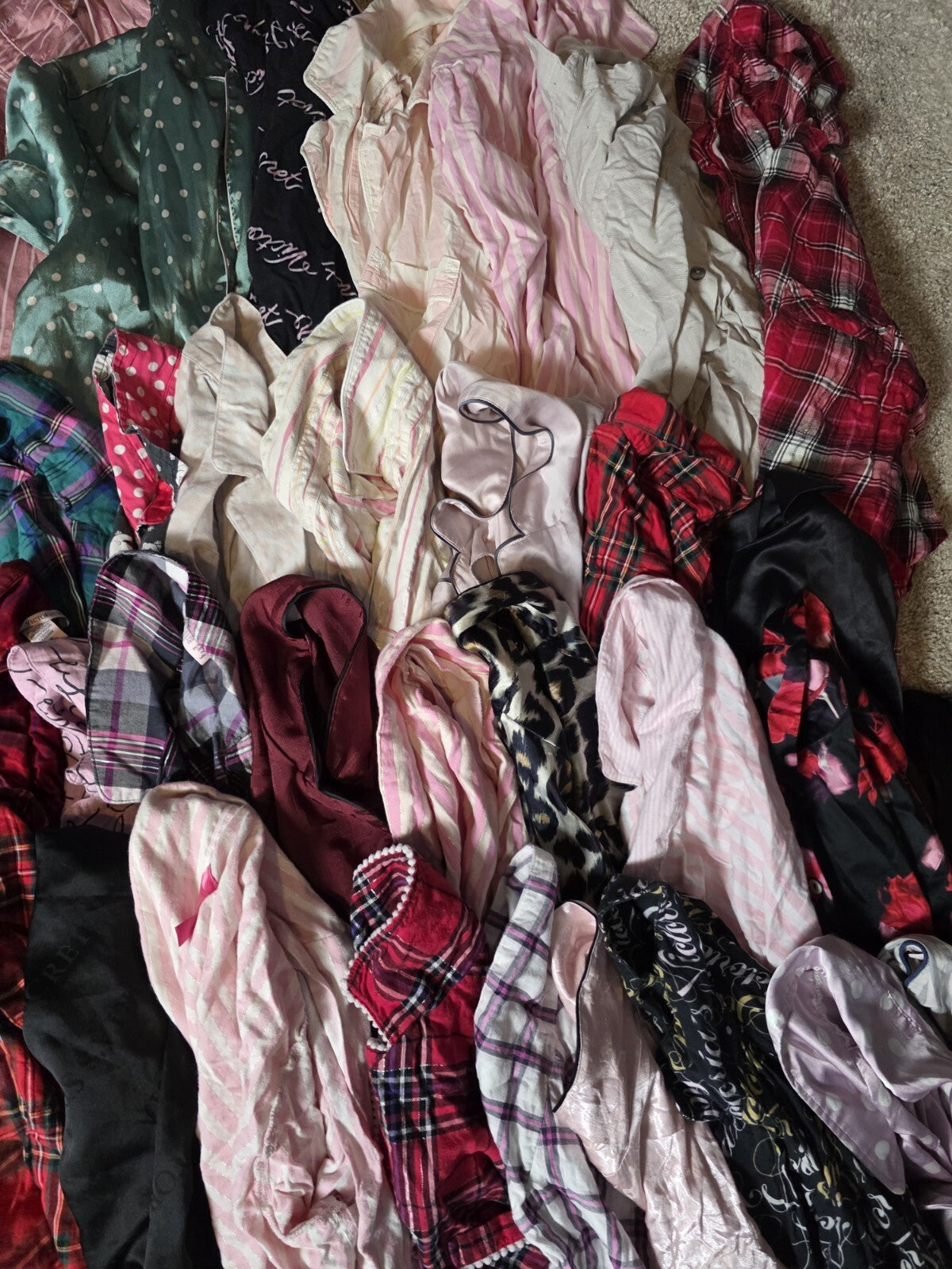 Lot of 45 pcs Victoria's Secret and PINK Sleep Shirts Tops Pajama PJ Mixed