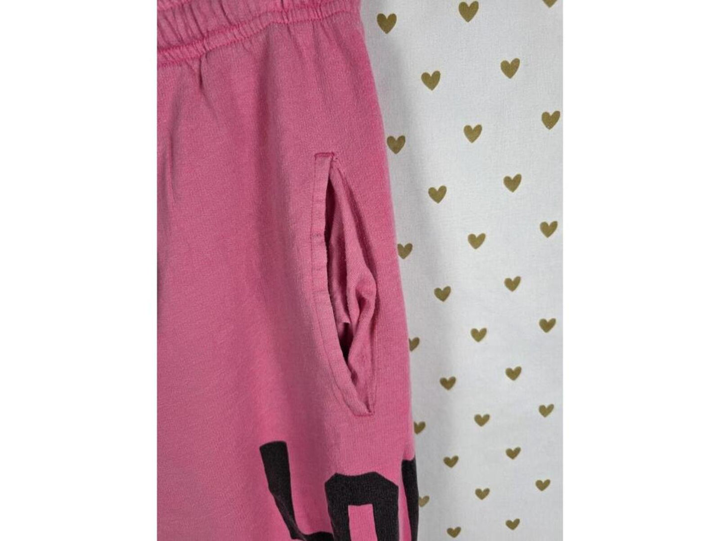 Victorias Secret PINK LOVE Vintage Y2K Capri Joggers Sweats Sweatpants SMALL