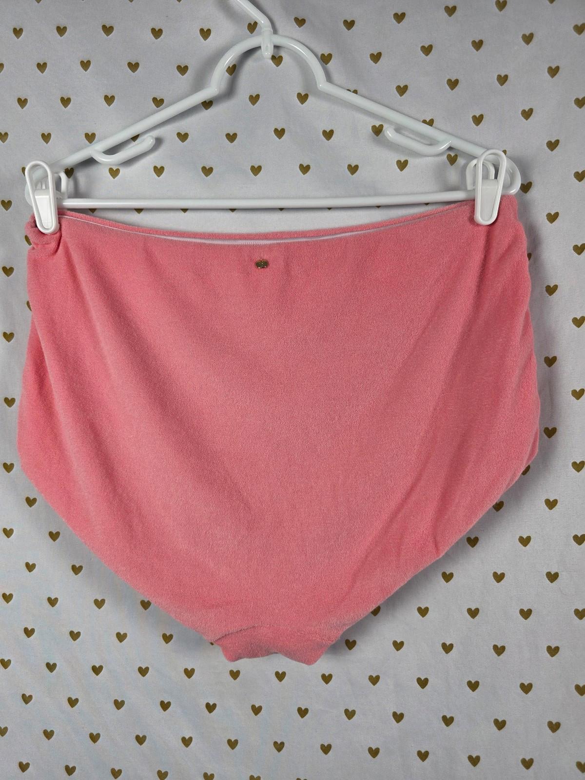 Victorias secret xl velour high waist bathing suit bottom peach pink