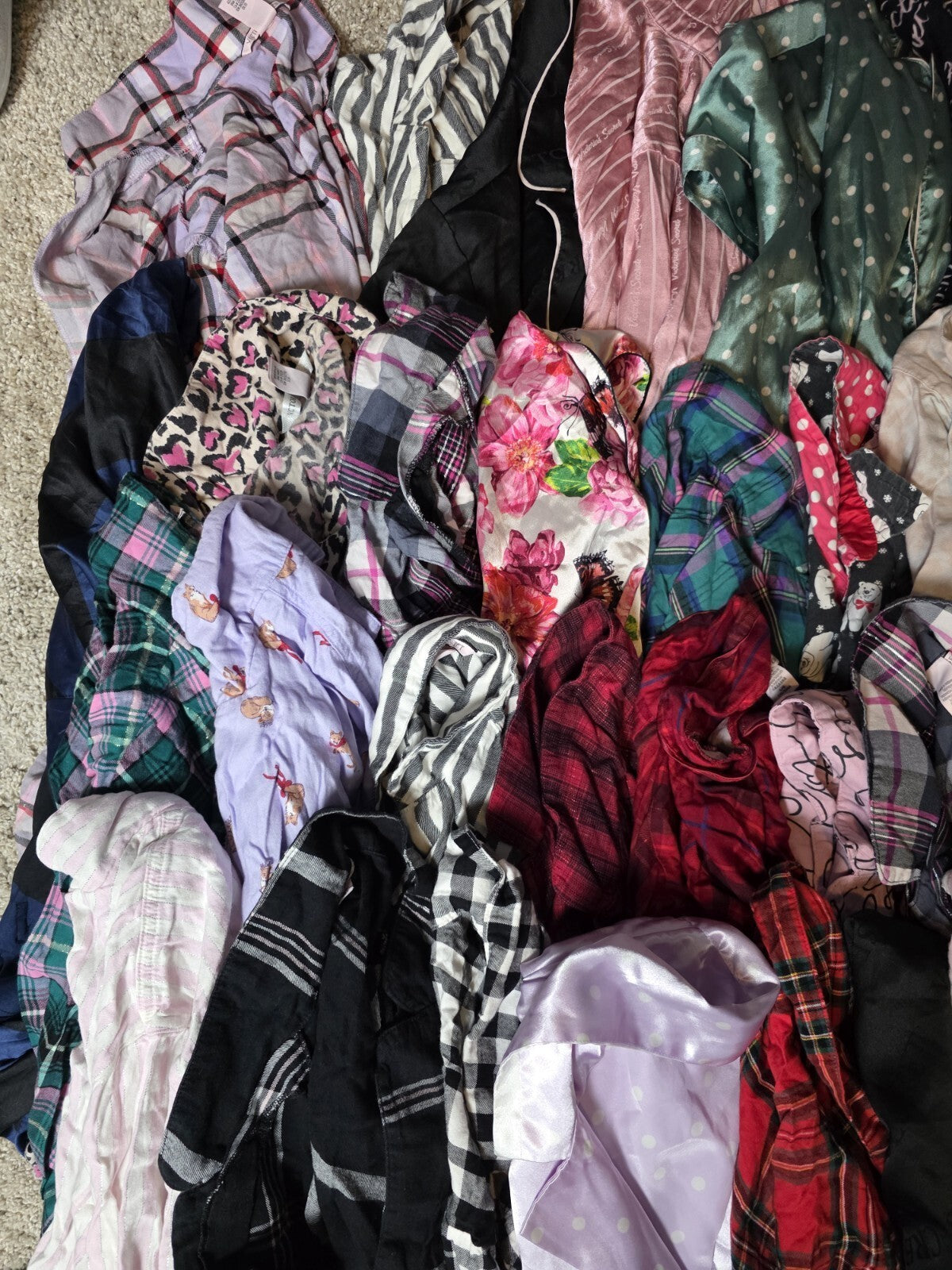 Lot of 45 pcs Victoria's Secret and PINK Sleep Shirts Tops Pajama PJ Mixed