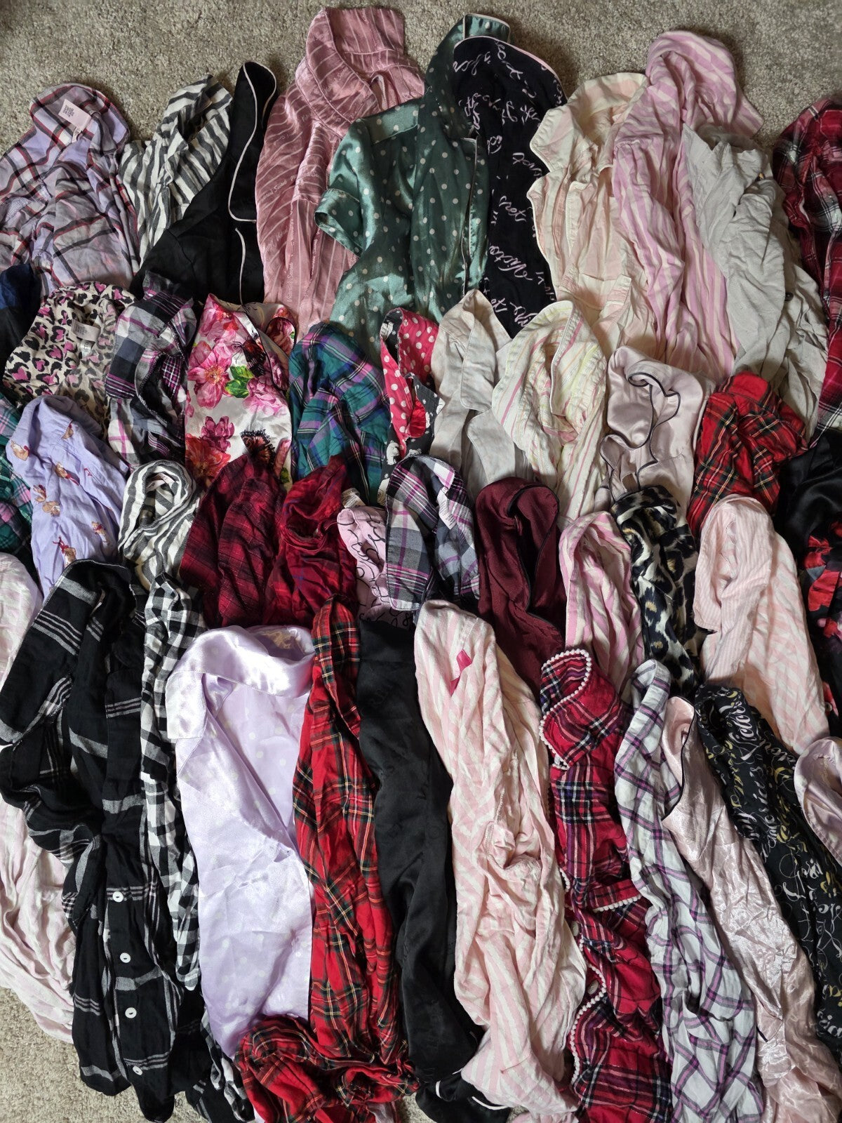 Lot of 45 pcs Victoria's Secret and PINK Sleep Shirts Tops Pajama PJ Mixed