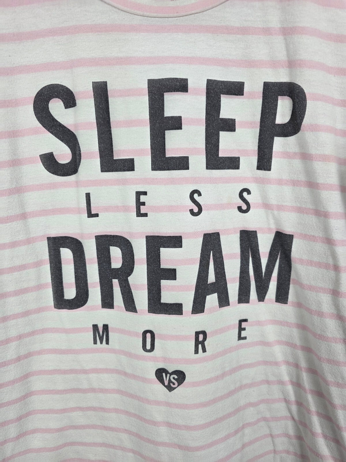 Victorias Secret Soft XL Striped SLEEP LESS DREAM MORE Nightgown Sleep Dress XL