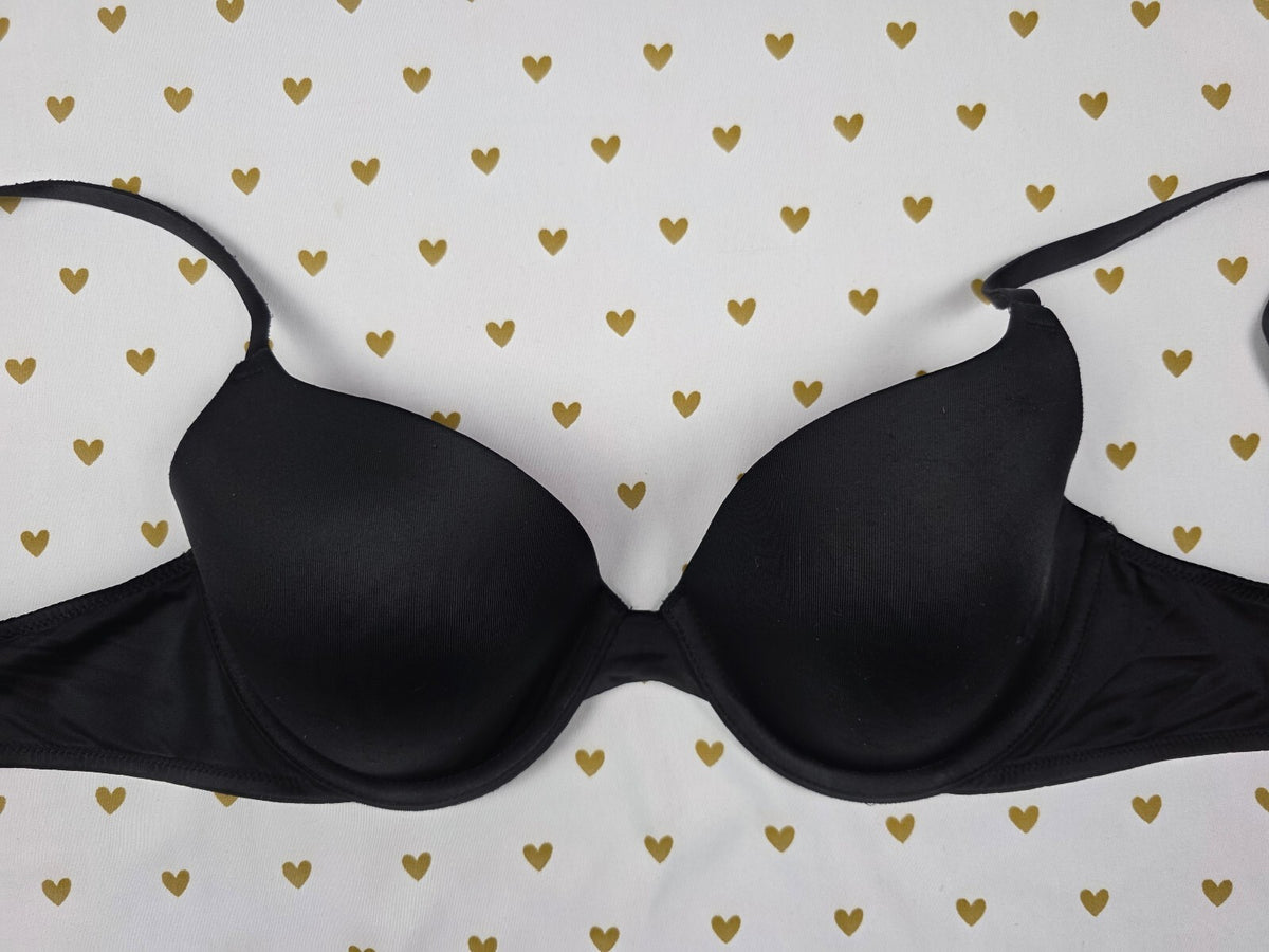 Victorias Secret PINK Black 32D Wear Everywhere T Shirt Bra
