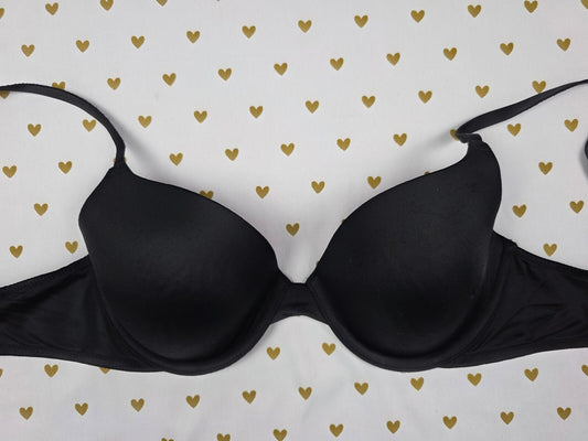 Victorias Secret PINK Black 32D Wear Everywhere T Shirt Bra