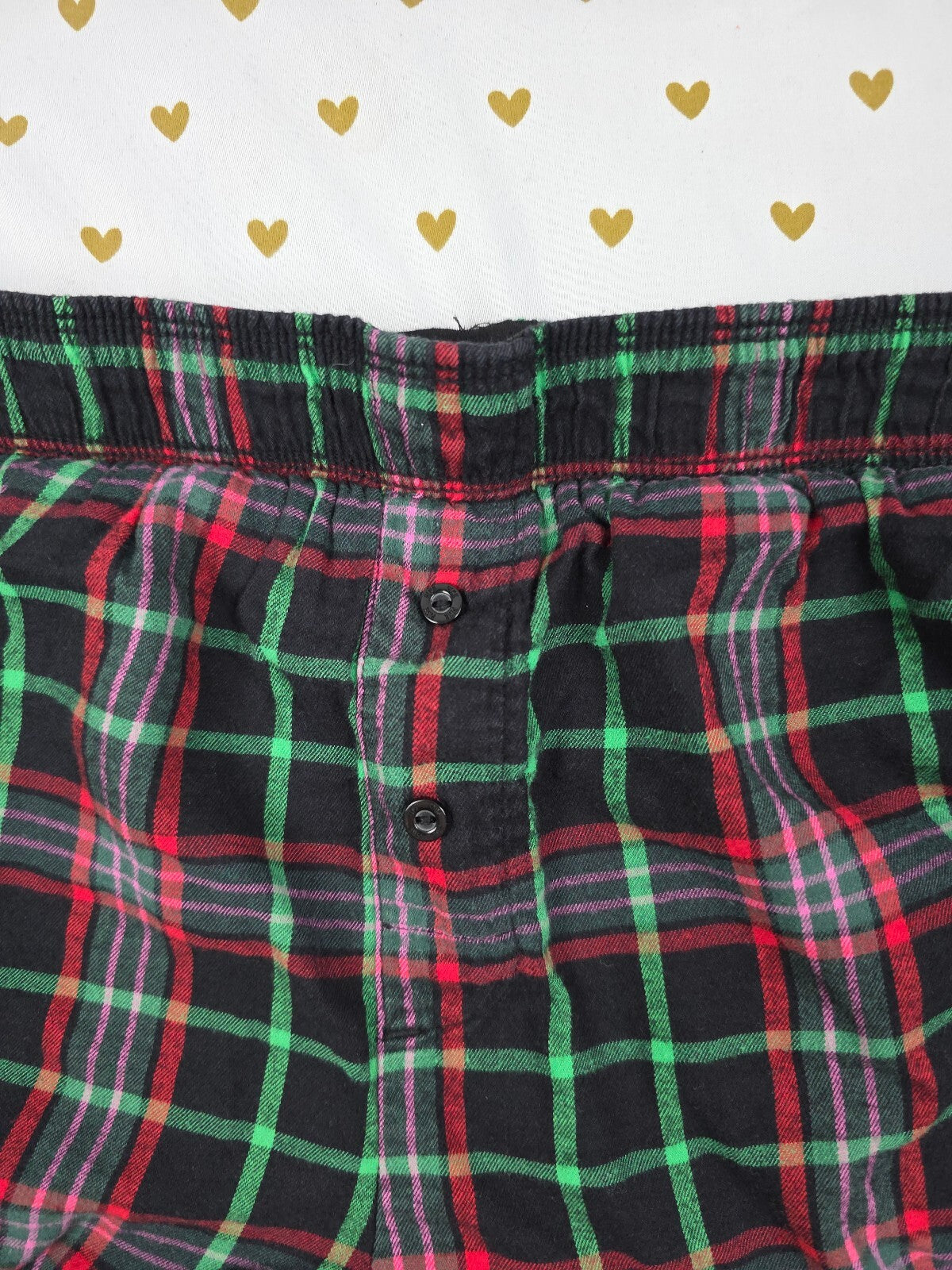 Victorias Secret PINK Plaid Logo Butt MEDIUM Sleep Shorts Boxers Pajama Bottoms