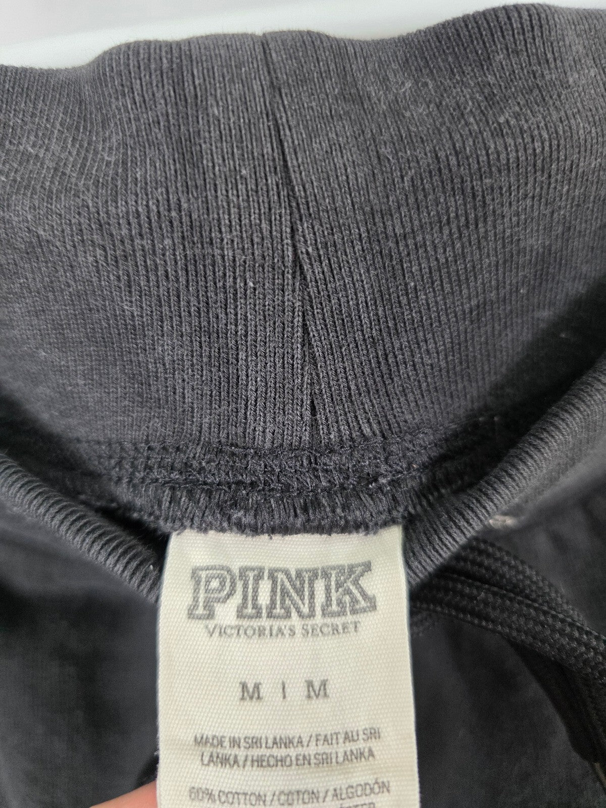 Victoria's Secret PINK Mega Bling Sweatpants M Sequin 1986 Black Joggers HTF