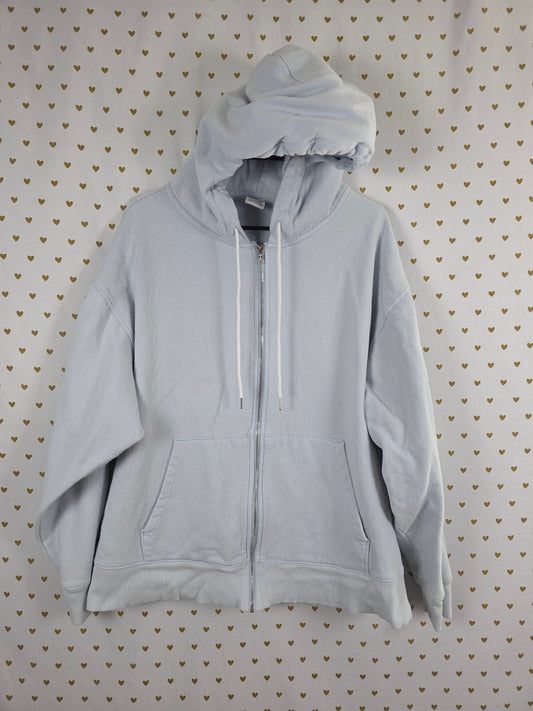 Victorias Secret Pink 2XL XXL Light Blue Full zip Hoodie Jacket