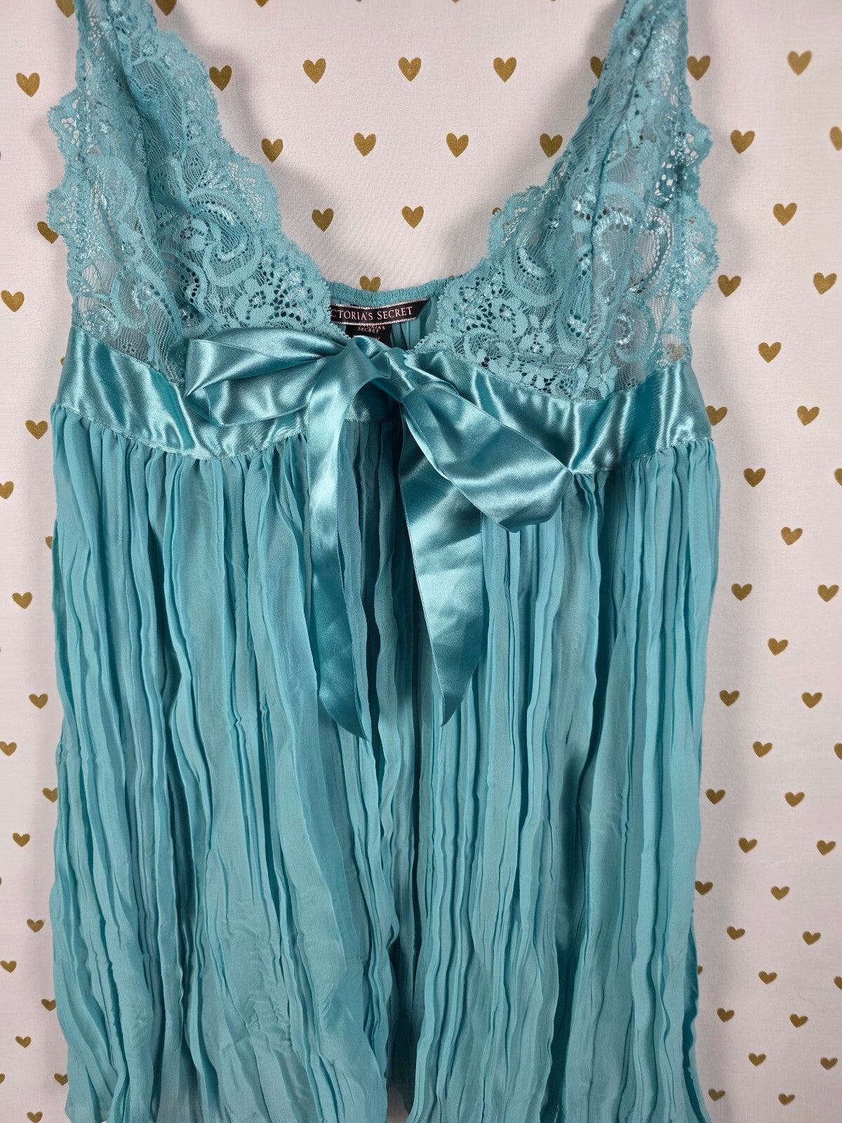 Victorias Secret Large Pleated Flowy Babydoll Nightie Lingerie Slip Dress