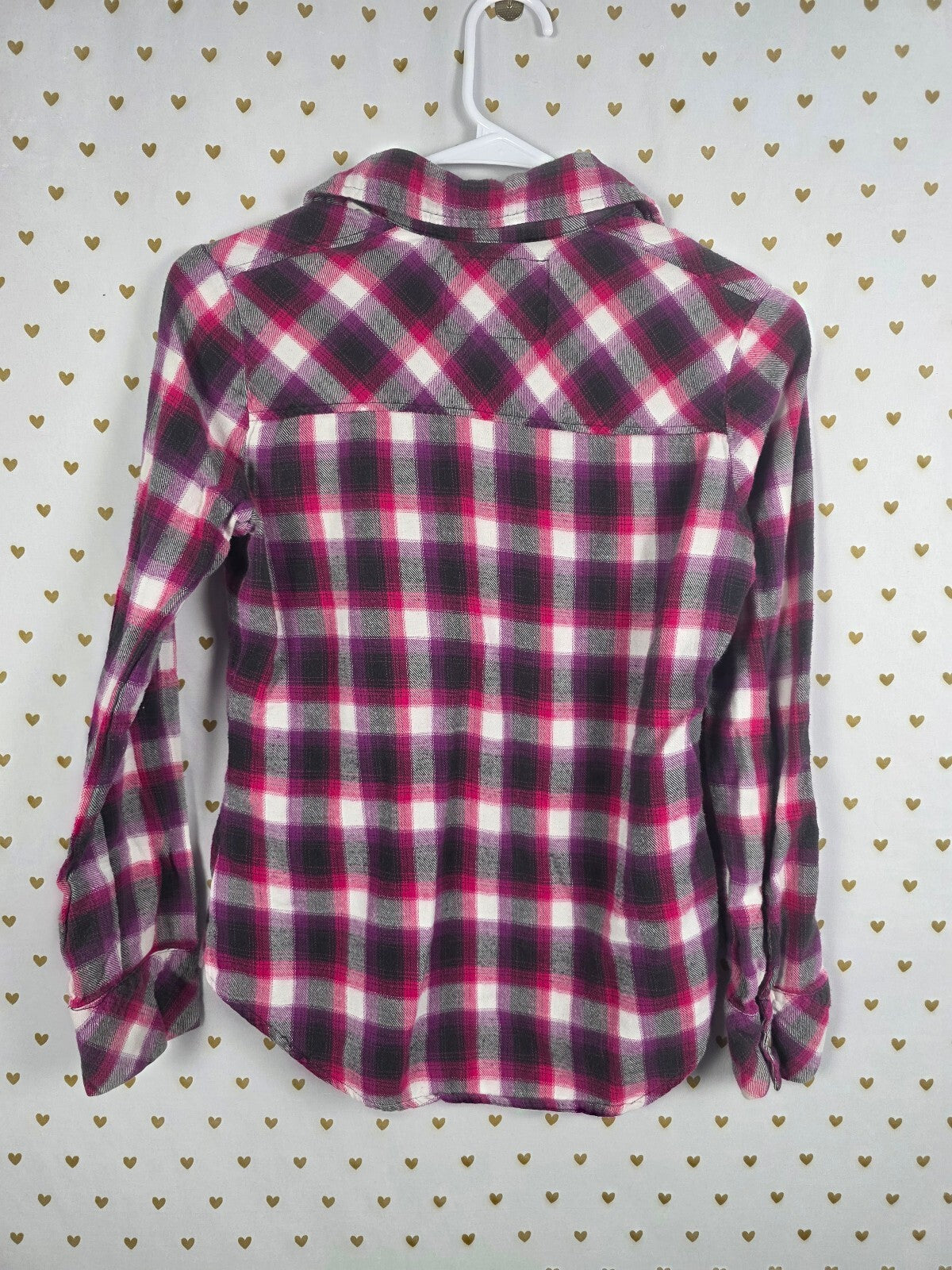 Victorias Secret PINK Vintage Plaid Button Down Long sleeve Shirt Small
