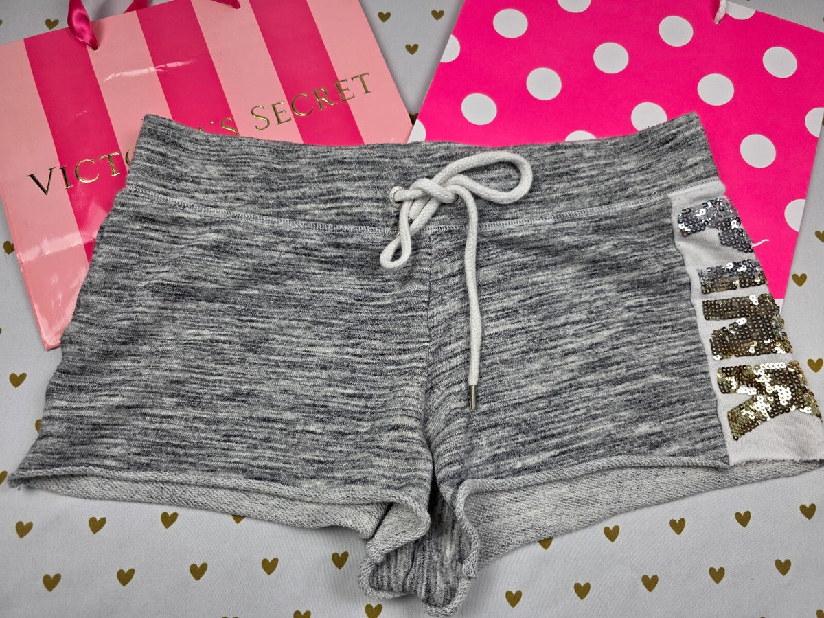 Victorias Secret PINK Gradient Bling Sequined Sweat Shorts Jogger Small