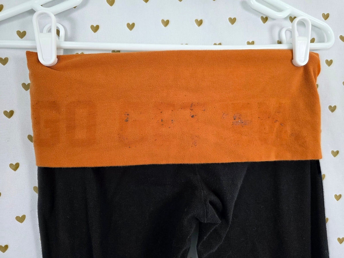Victorias Secret PINK Texas Longhorns Foldover Yoga Pants Flare XS