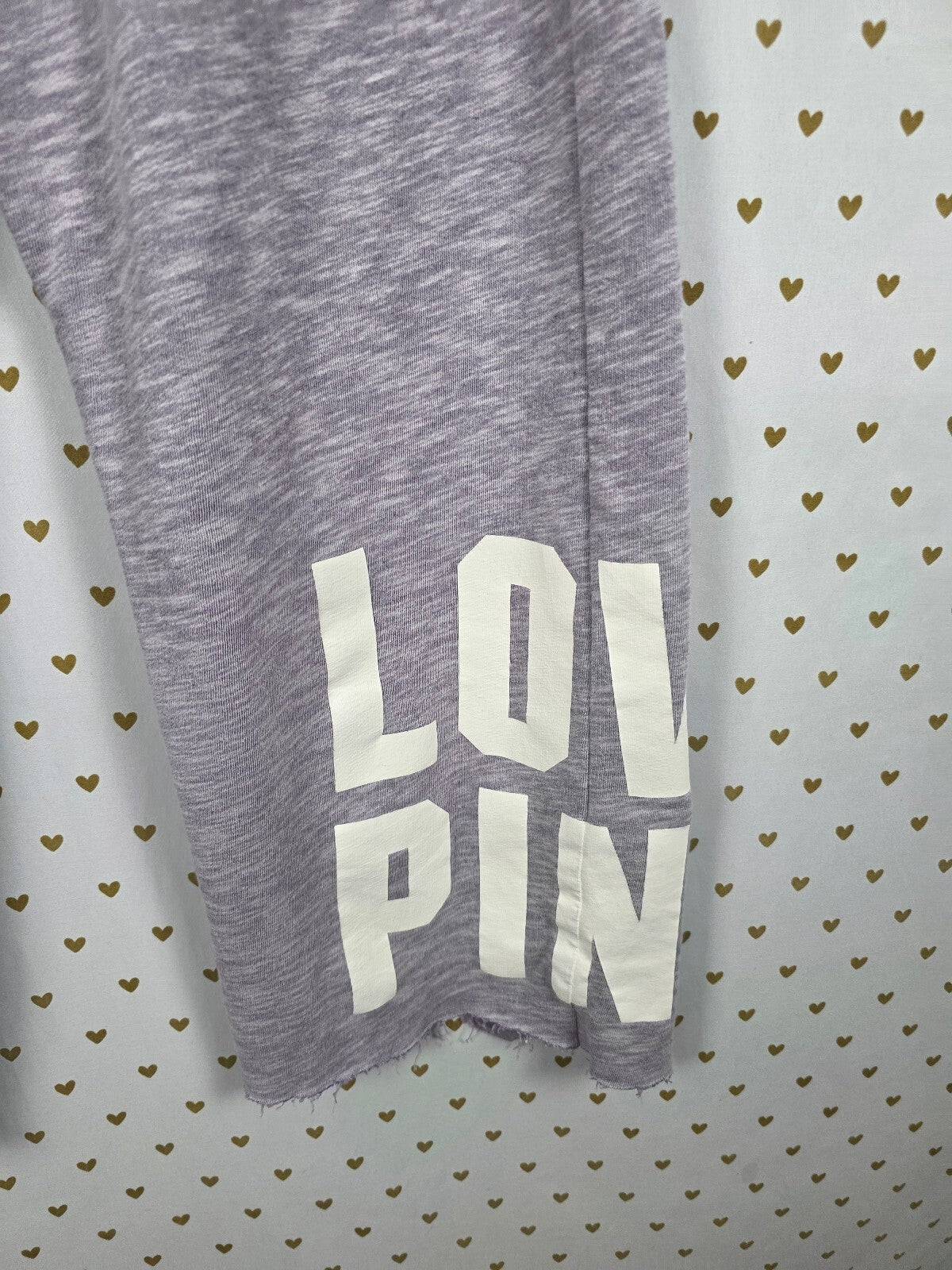 Victorias Secret PINK Love Boyfriend Flare Diaper Butt Sweats Y2k Small