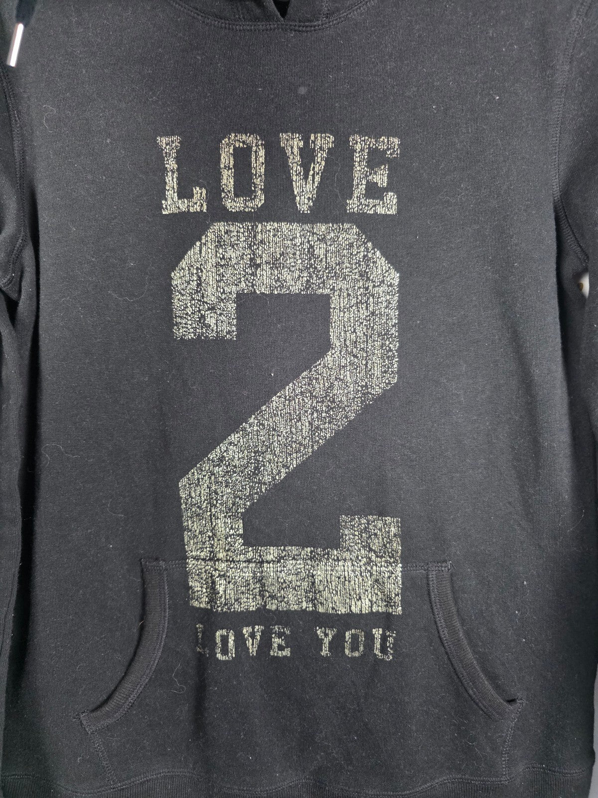 Victorias Secret Love Pullover Soft Hoodie Sweater Black Small