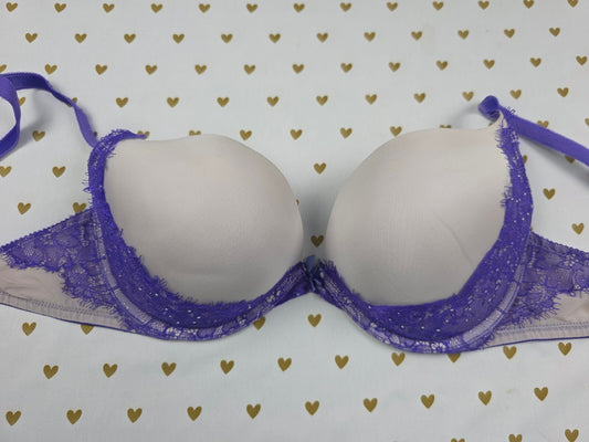 Victorias Secret  Dream Angels Bling Studded Plunge Bra Push Up 36C