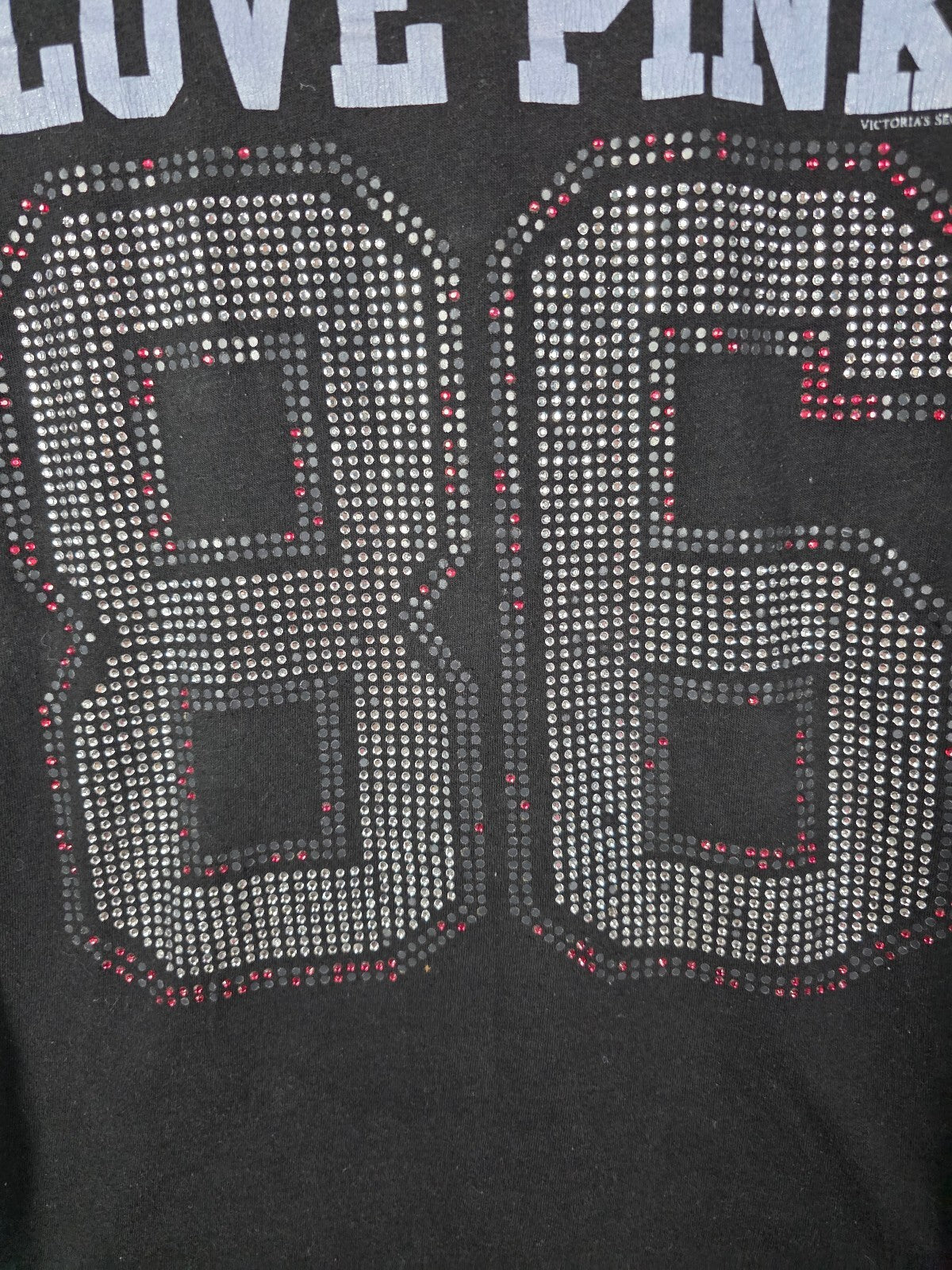 Victorias Secret PINK Vintage LOVE 86 Y2k Tee shirt Bling Studded SMALL