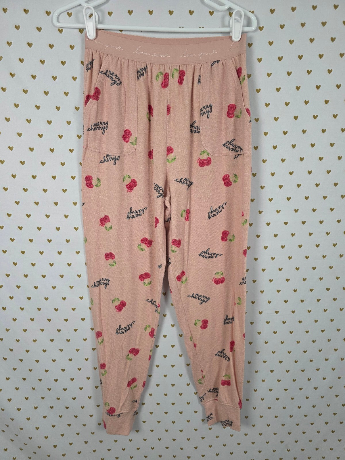Victorias Secret Lounge Sleep Pants Pajama Bottoms Cherries MEDIUM