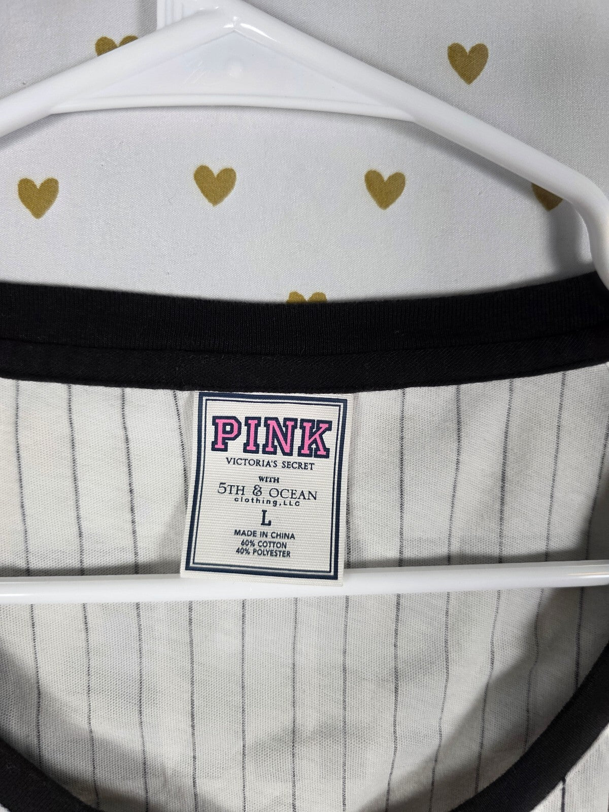 Victoria's Secret PINK Pittsburgh Pirates Sequin Baseball Shirt L MLB BLING
