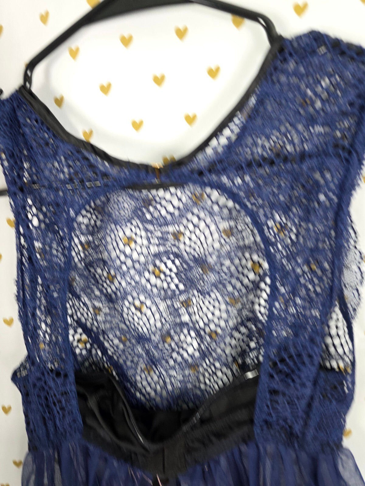 Victorias Secret Blue Sheer Nightie Lingerie Slip Dress Small