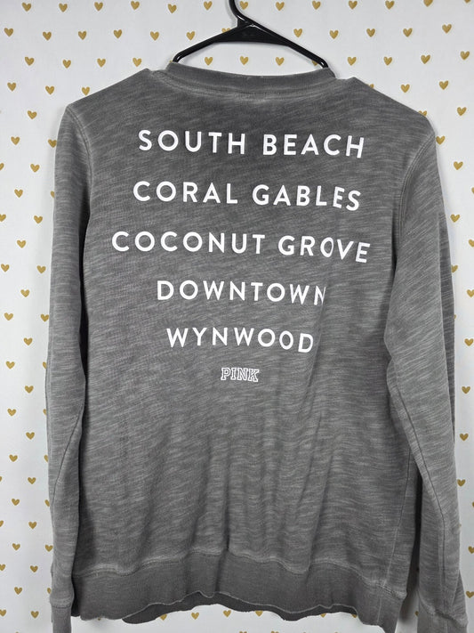 Victorias Secret Pink Vintage Style Crew Sweater SMALL