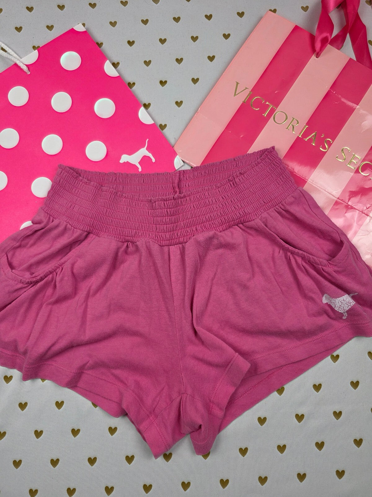 Victorias Secret PINK Flowy Logo Butt Super Soft Shorts vintage y2k Small