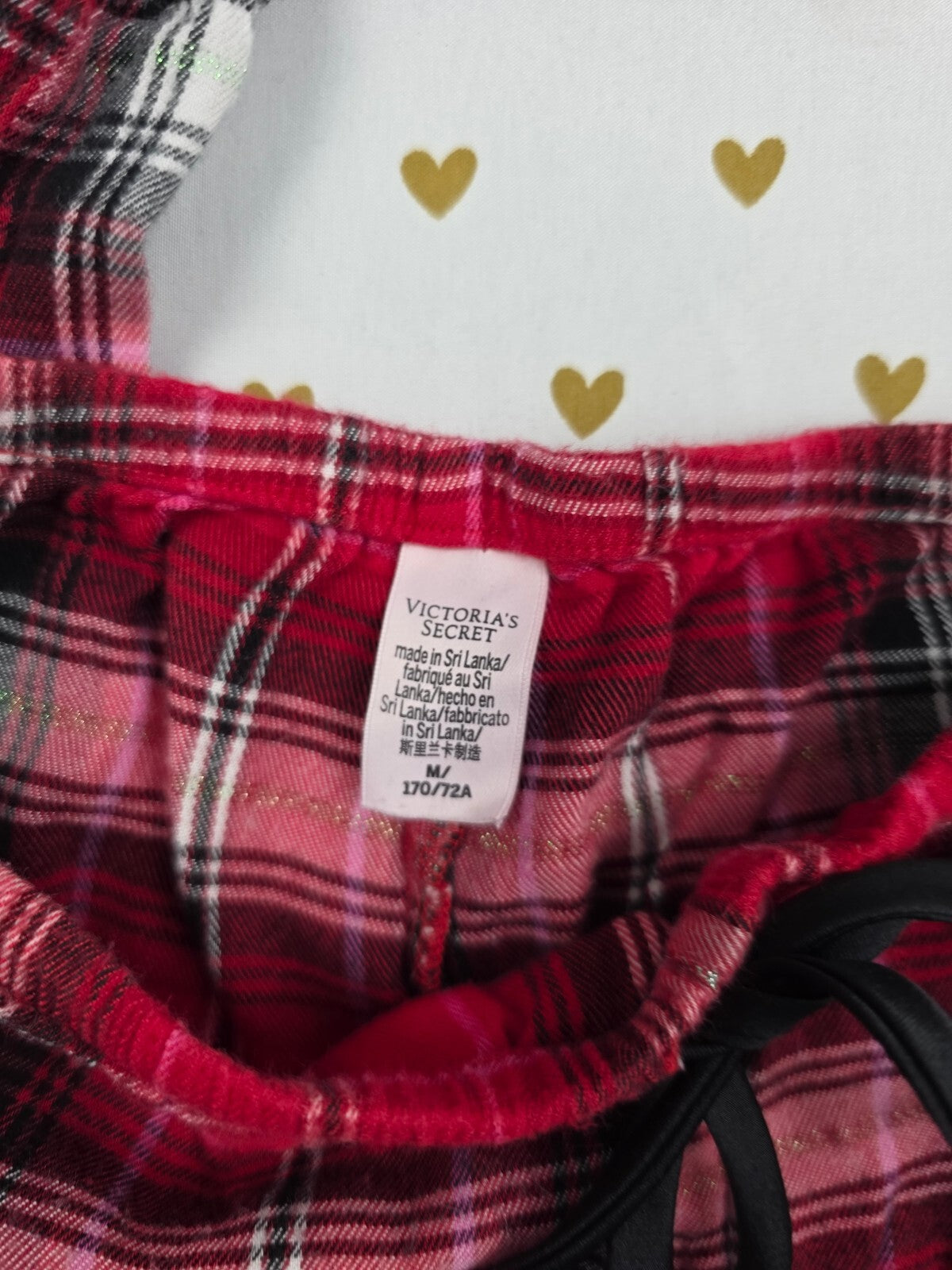 Victorias Secret Red Plaid Medium Sleep Pants Pajama PJ Bottoms