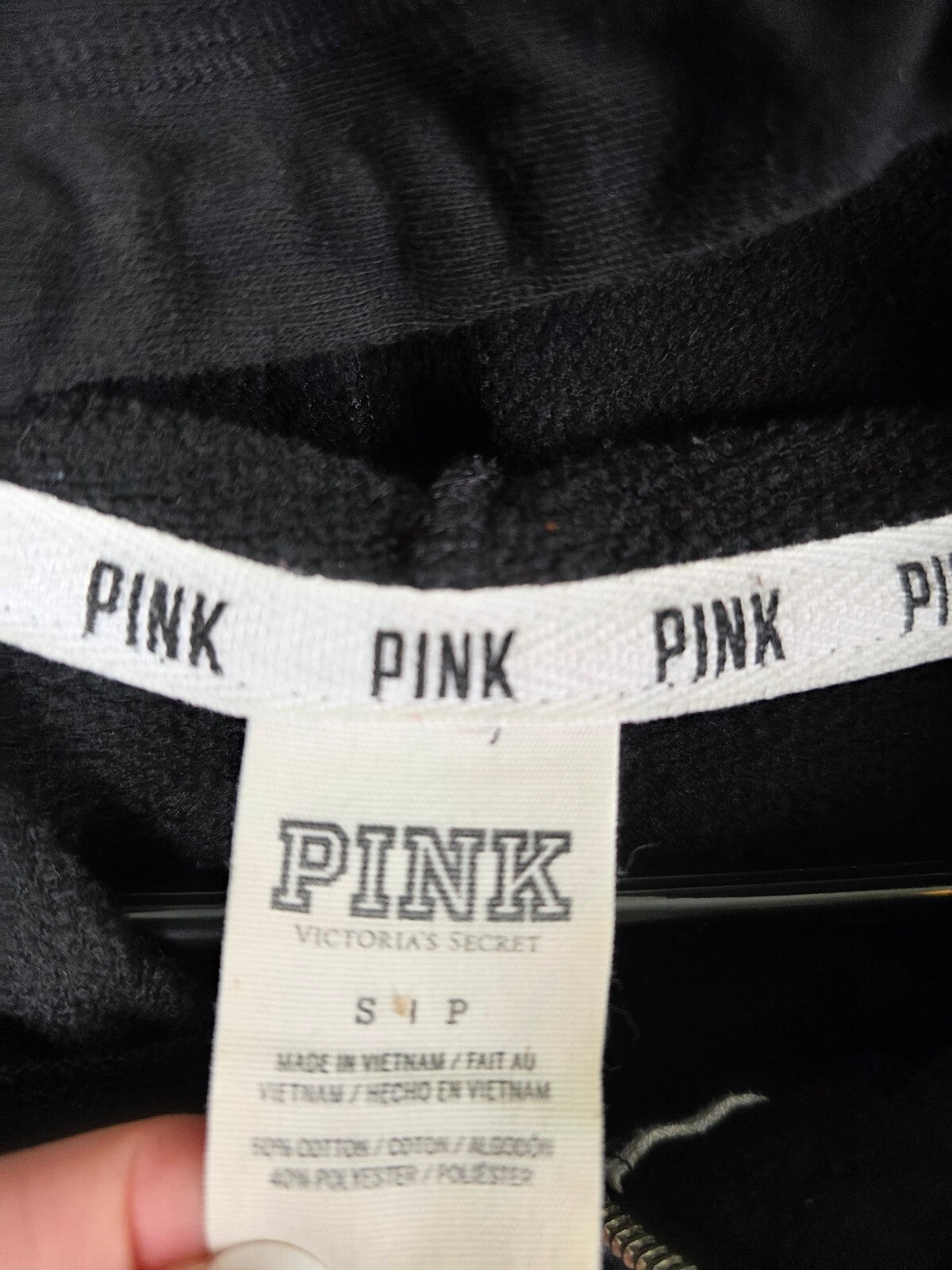 Victoria’s Secret PINK Las Vegas Hoodie S NEED MORE VEGAS Sequin BLING Zip Up