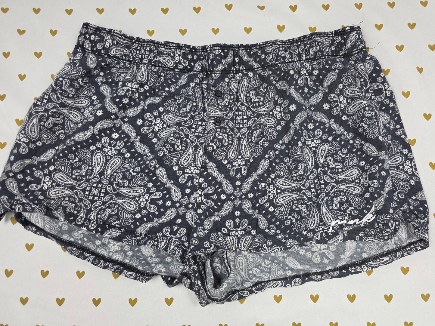Victorias Secret PINK Bandana Style XS Sleep Shorts Boxers Pajama Bottoms