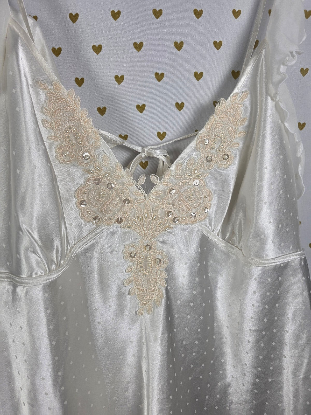 Victorias Secret Vintage Lingerie SET Robe Sequined Linea Donatella Slip Medium
