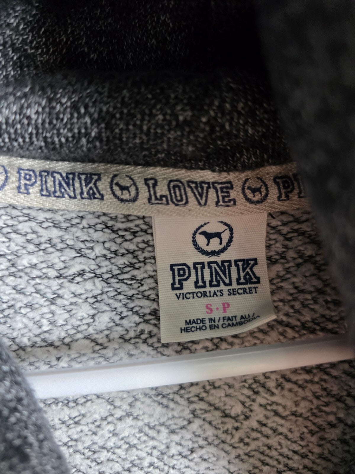 Victorias Secret Pink Vintage Logo full zip Hoodie Jacket Small