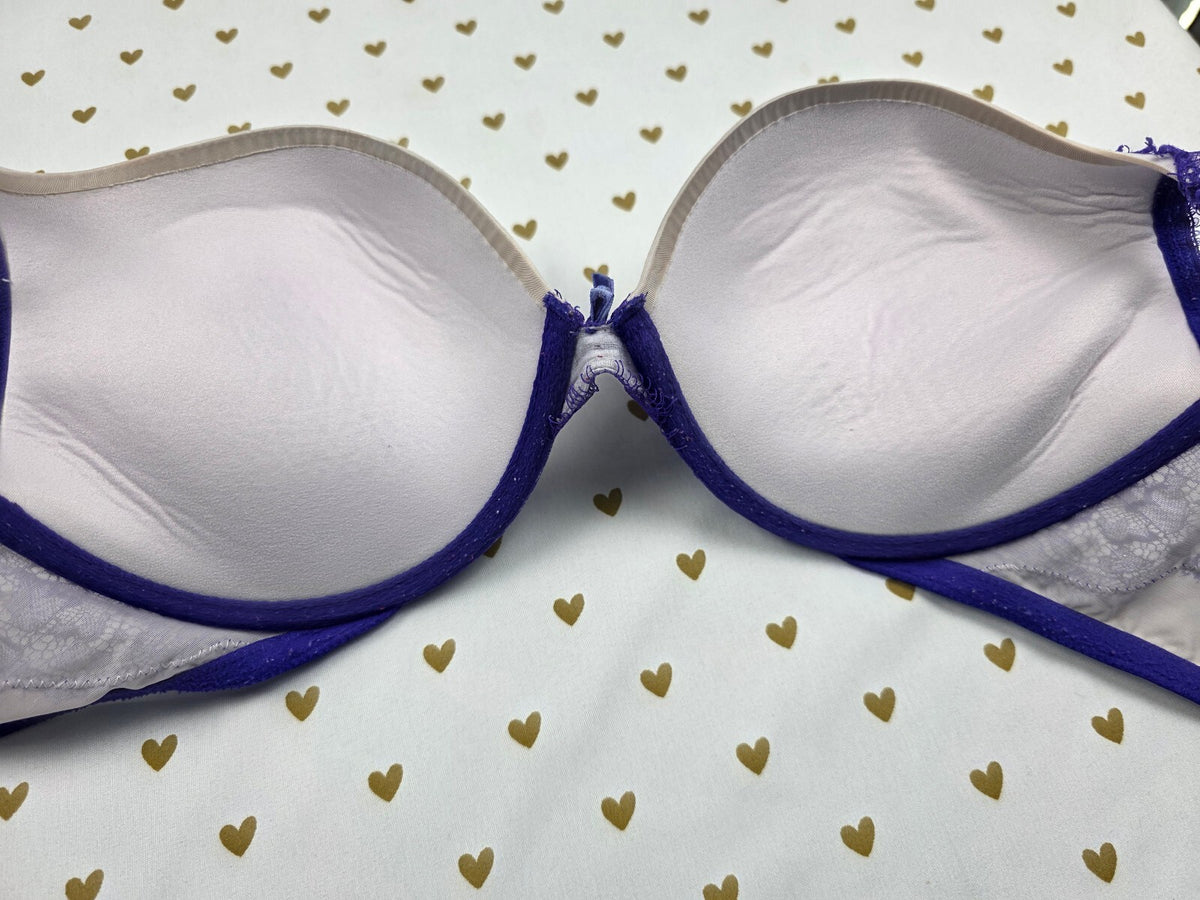 Victorias Secret  Dream Angels Bling Studded Plunge Bra Push Up 36C