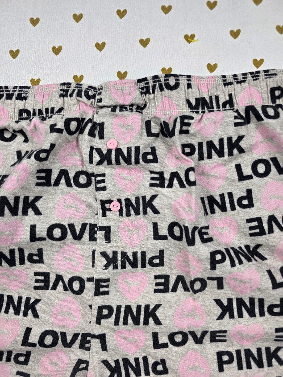 Victorias Secret PINK Love 2XL XXL Sleep Shorts Boxers Pajama Bottoms