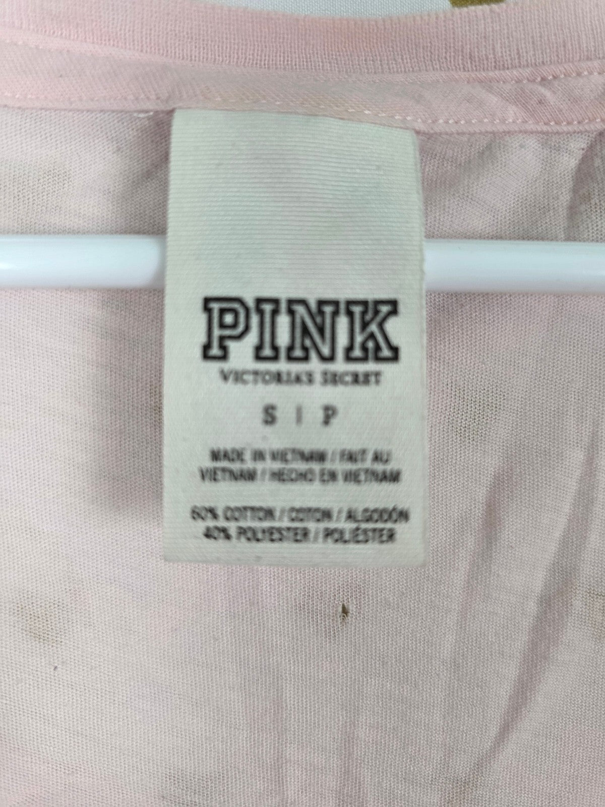 Victorias Secret PINK BLING Shimmer Sequined Tee shirt SMALL