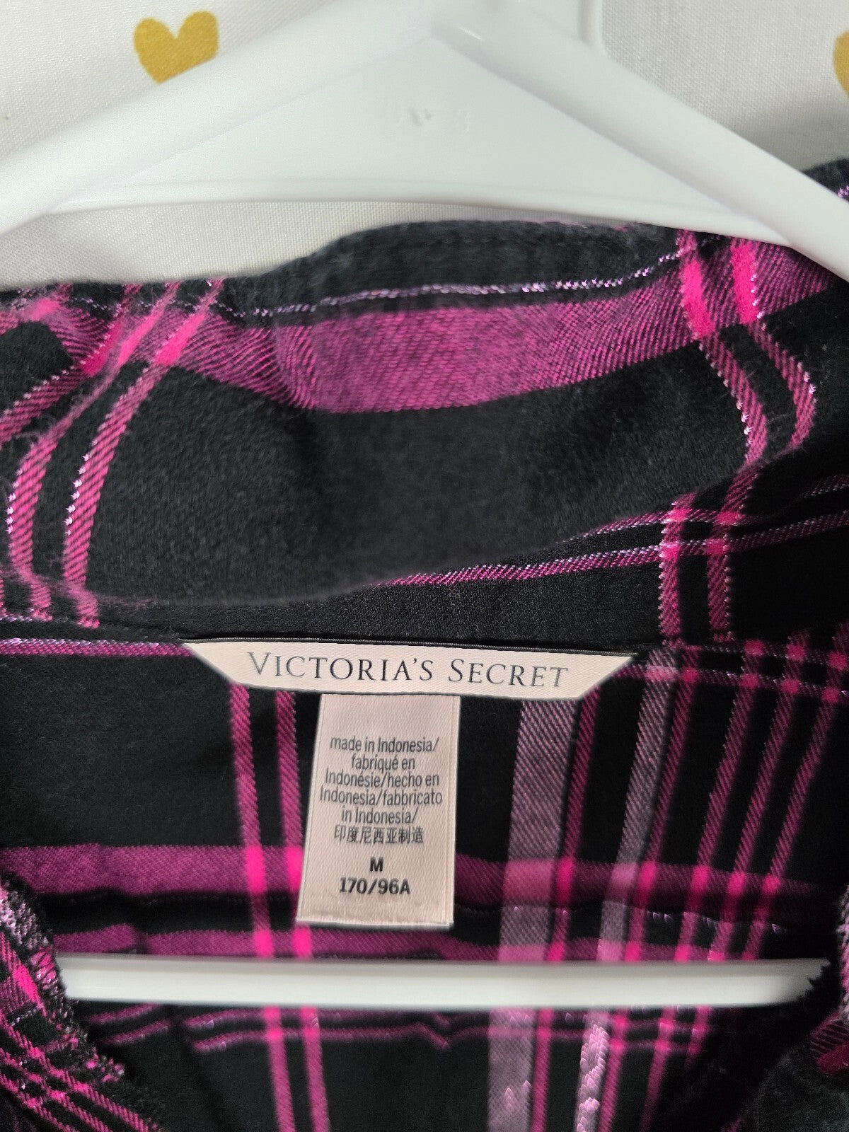 Victorias Secret Sleep SET 2pc Outfit Pajama Plaid Shirt Shorts Medium