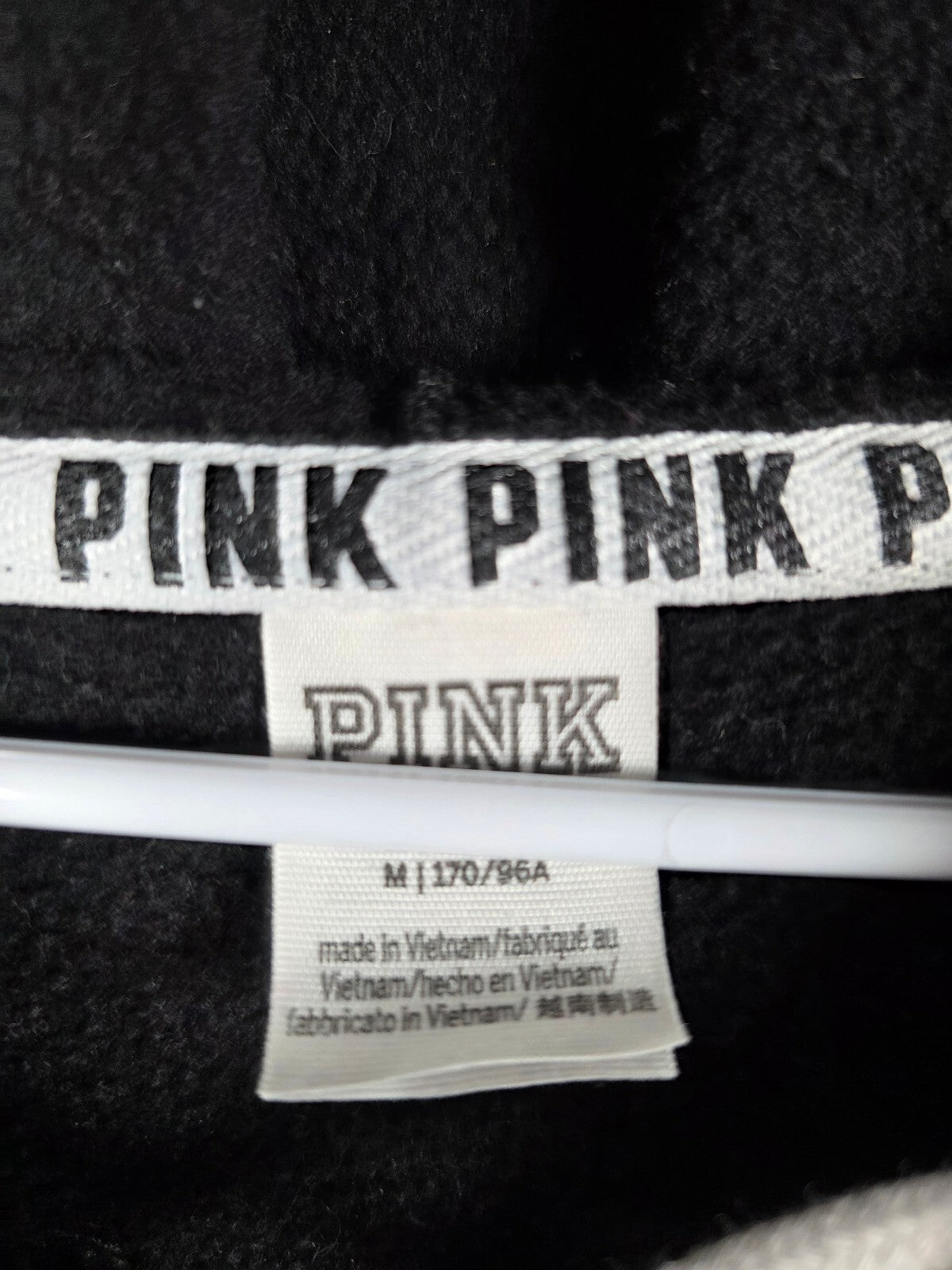 Victorias Secret Pink BLING Rose Sequin Pullover hoodie sweater Gold Medium