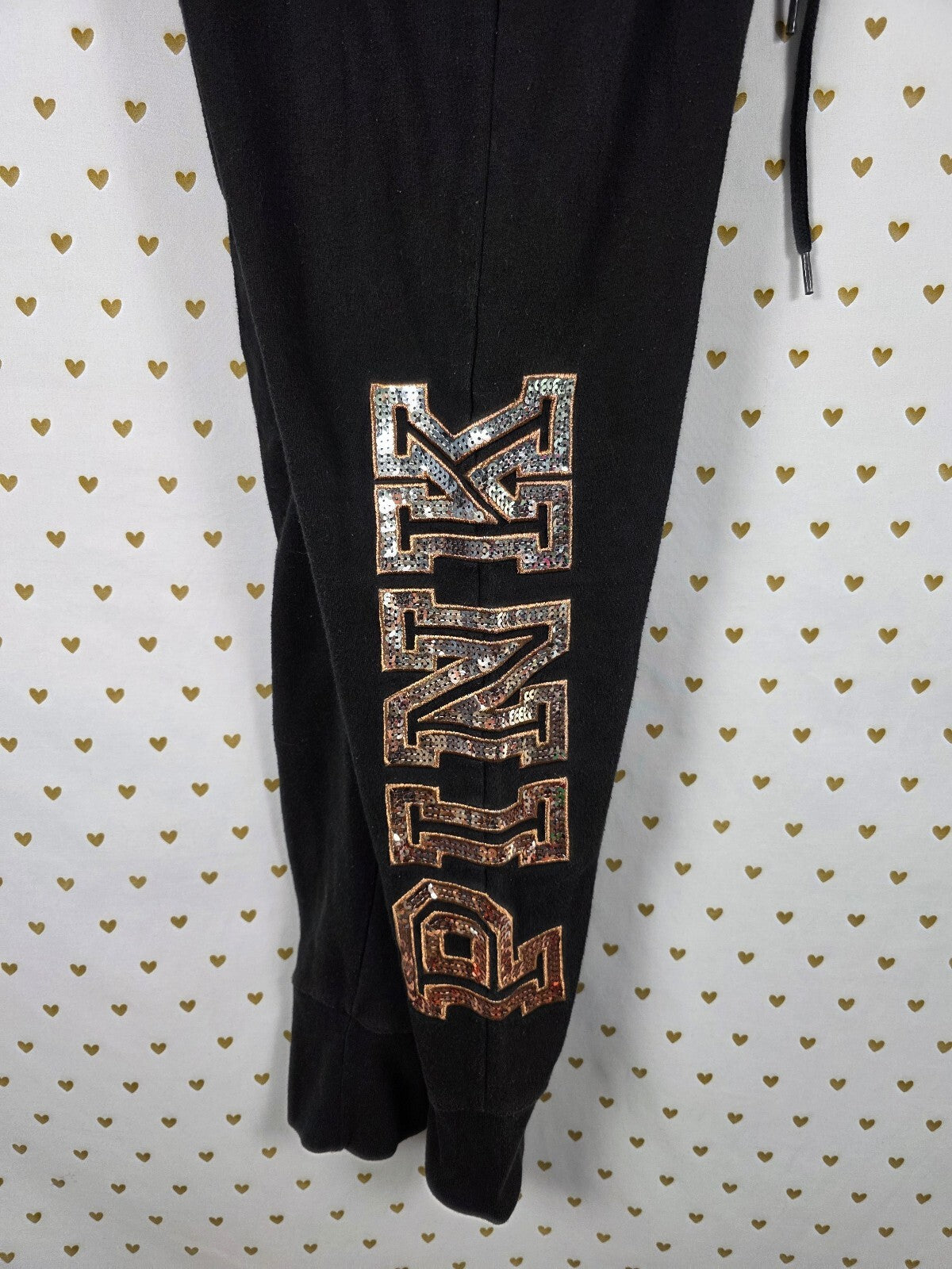 Victorias Secret PINK Medium Bling logo Joggers Sweats Sweatpants