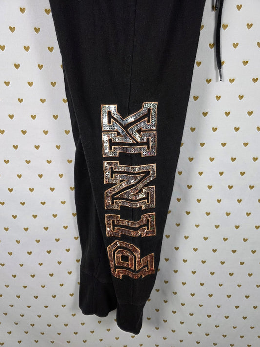 Victorias Secret PINK Medium Bling logo Joggers Sweats Sweatpants