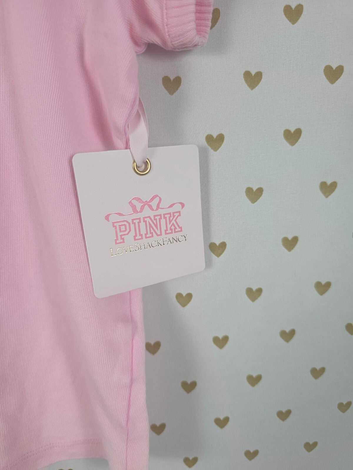 Victorias Secret PINK LOVESHACKFANCY NEW NWT Bling Dog Baby TEe Shirt Medium