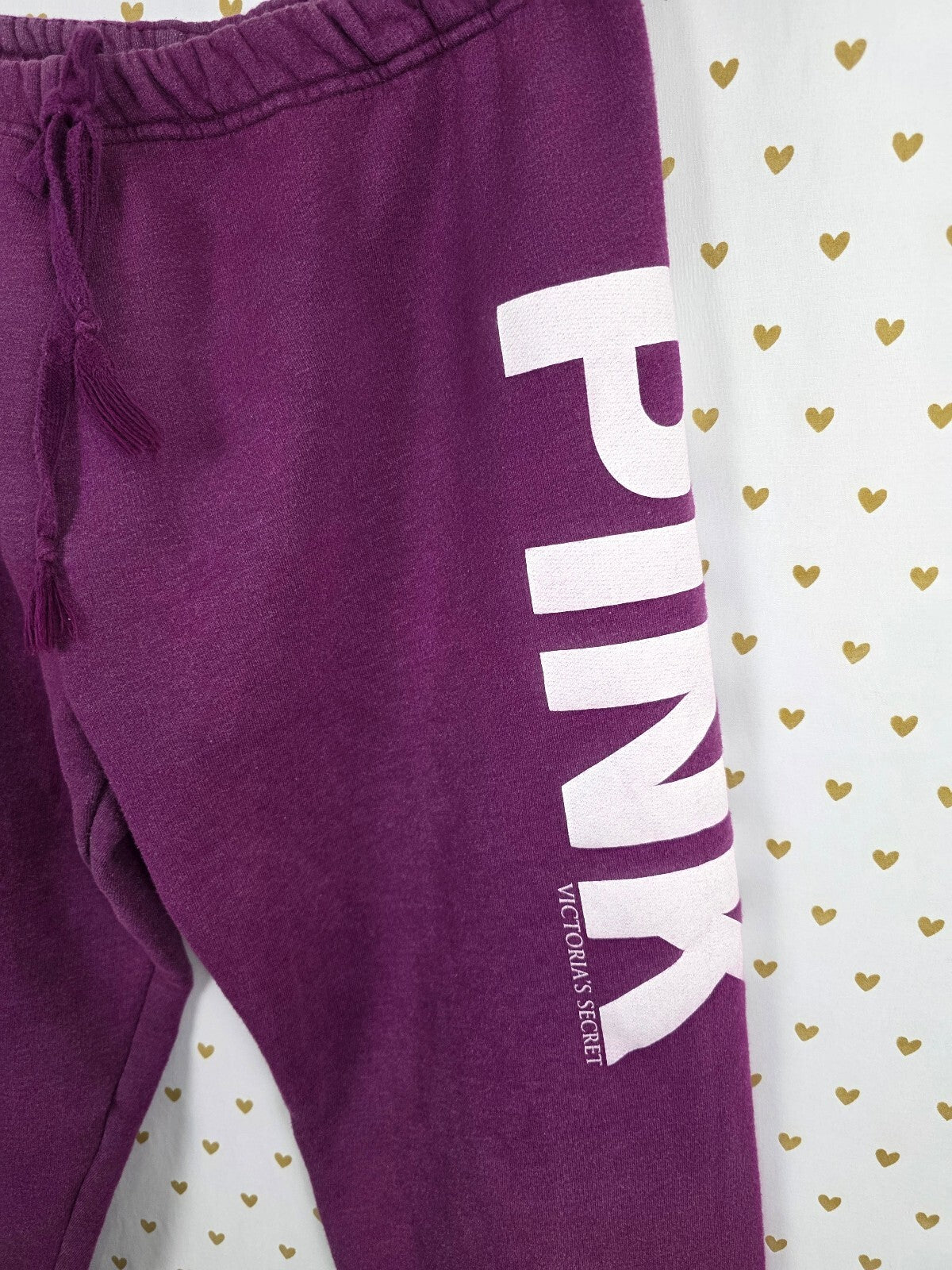 Victorias Secret PINK Purple Rock N Roll Sweats Sweatpants Y2k Small
