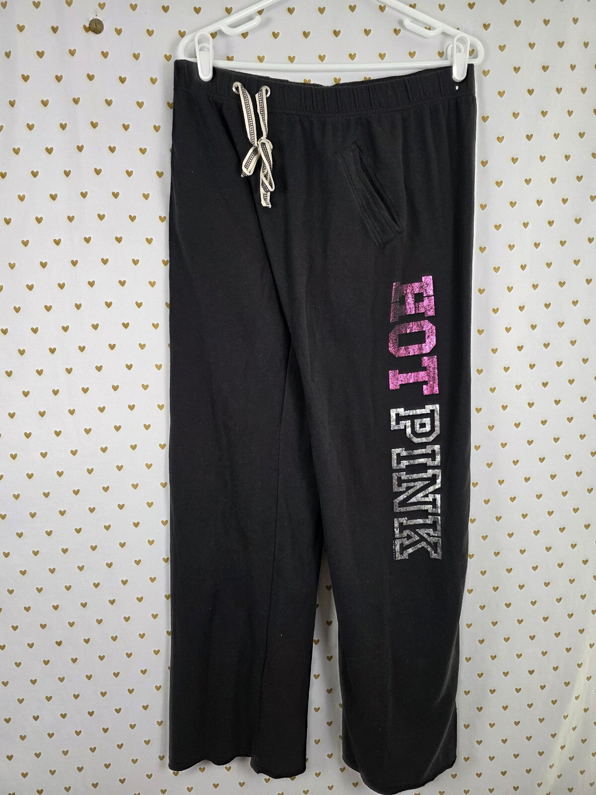 Victorias Secret PINK Vintage Y2k Full zip Hoodie Boyfriend Sweats Set Small L