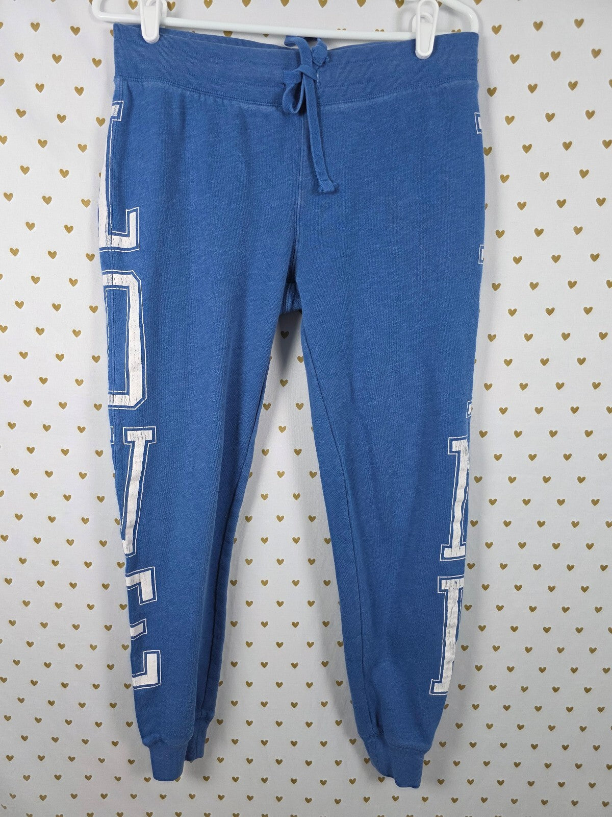 Victorias Secret PINK LOVE Tapered sweats sweatpants vintage Y2k SMALL Blue