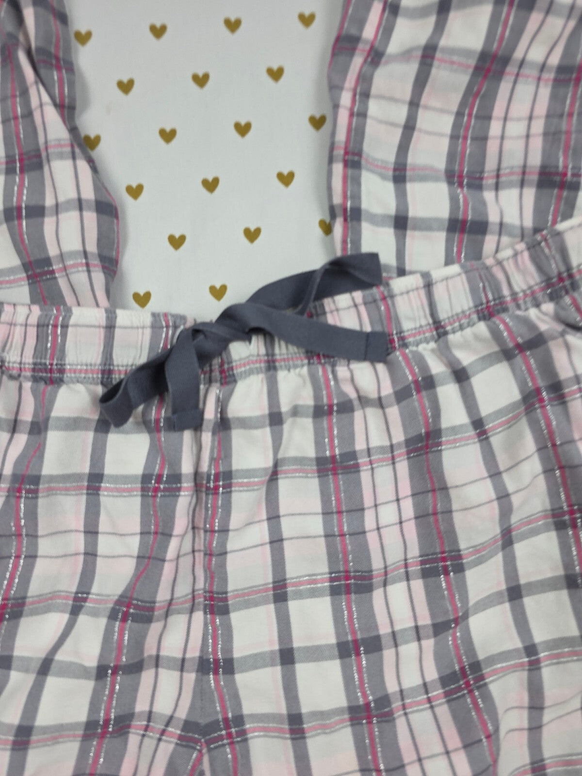Victorias Secret Grey Plaid Sleep Pants Pajama Bottoms PJ LARGE