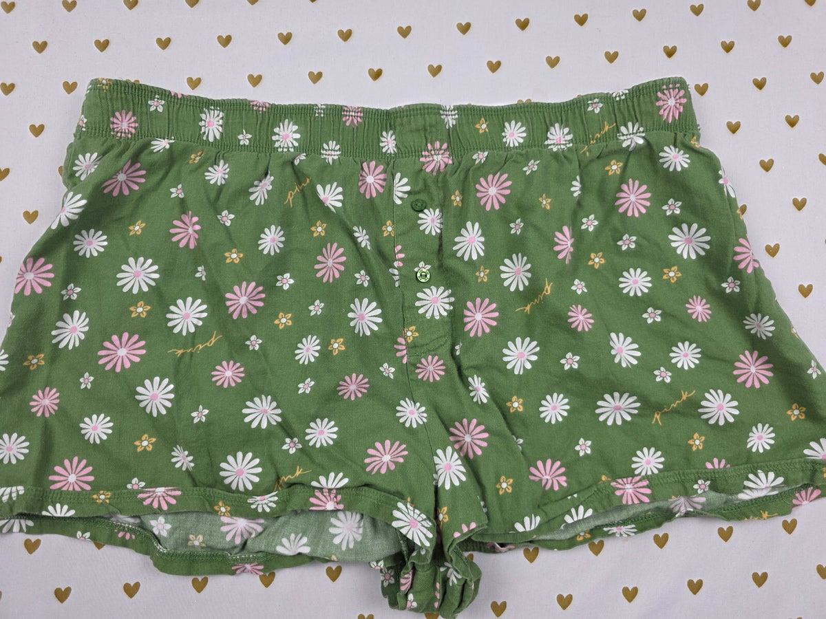 Victorias Secret PINK Floral Large Sleep Shorts Boxers Pajama Bottoms